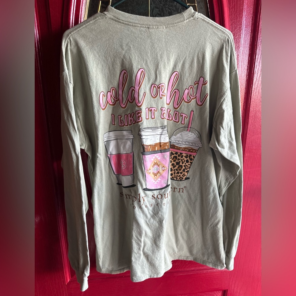 Simply Southern Long Sleeve Shirt - Coffee